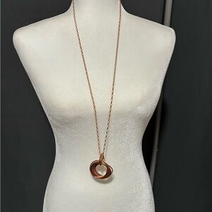 Chic Italian Bronze Pendant Necklace